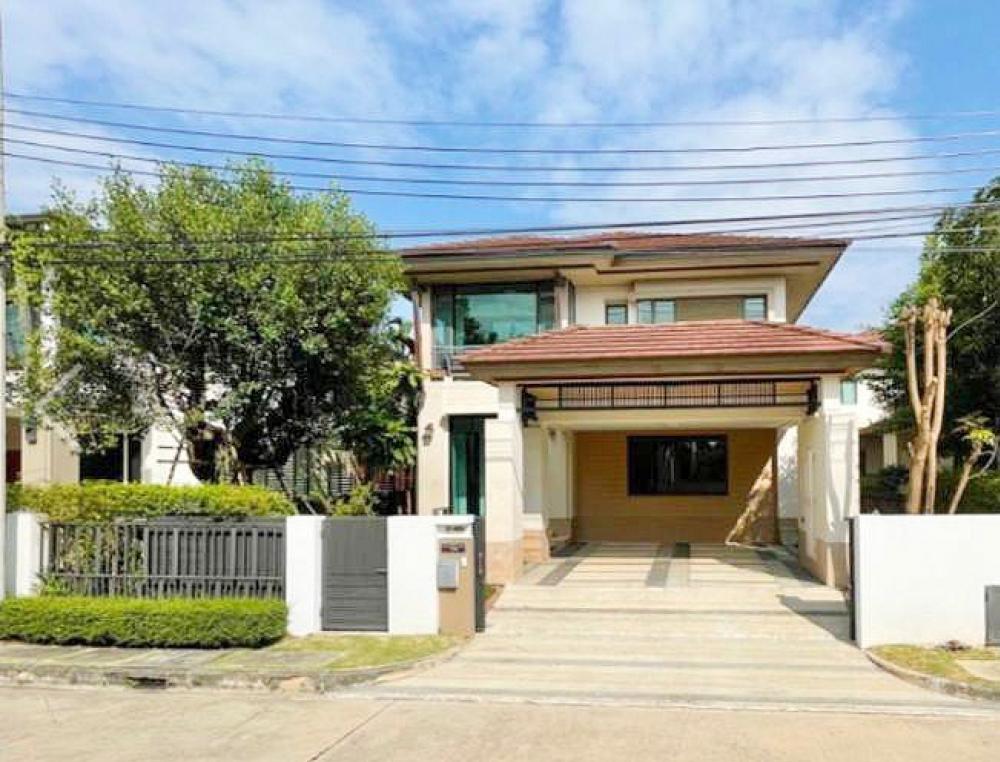For SaleHousePinklao, Charansanitwong : Single house for sale Setthasiri Village Ratchapruek Charan 2, Khlong Chak Phra, Taling Chan, new condition, never been in a shady project. Surrounded by green trees