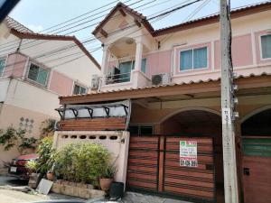 For SaleTownhousePhutthamonthon, Salaya : House for sale, 2-story townhouse (front end), Phet Thawee Village, Thawi Watthana Road, Phutthamonthon Sai 3, area 17.1 sq m. #Close to Thawi Watthana Road, only 180 meters, already an extended house. Good condition, ready to move in #There are only 27 h