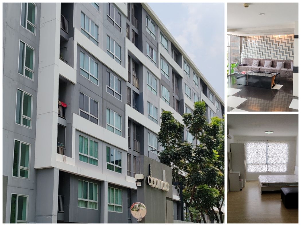 For SaleCondoSeri Thai, Ramkhamhaeng Nida : D condo for sale 29.83 sqm.room. Newly renovated /Fully furnished.- Ramkhamhaeng 64