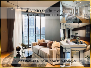 For SaleCondoSukhumvit, Asoke, Thonglor : ❤ 𝐅𝐨𝐫 𝗦𝗮𝗹𝗲 ❤ Condo Beatnik Sukhumvit 32, 1 bedroom, fully furnished, 15th floor, rare item, 43.42 sq m. ✅ near BTS Thonglor