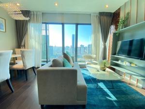 For RentCondoSukhumvit, Asoke, Thonglor : ✅Hot!! Condo for rent C Ekkamai, fully furnished, beautifully decorated, unblocked view, 2 bedrooms, 2 bathrooms, 23rd floor, price only 50,000 baht (2301)