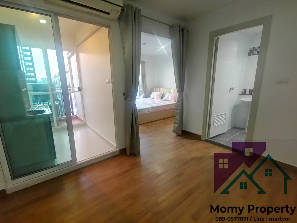 For RentCondoRama5, Ratchapruek, Bangkruai : (Ag) 🌿 Room for rent, width 31 sq m., economical price 💥 Bedroom divider, 2 air conditioners, separate kitchen 🎉 #Regent Condo #Tiwanon, next to #MRT Ministry of Public Health #Phase 25, Building E, 5th floor