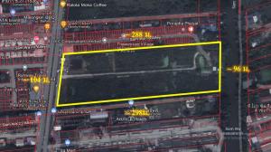 For SaleLandMin Buri, Romklao : Empty land for sale next to Sam Wa Road, total area 18-2-93 rai.