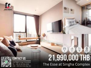 For SaleCondoRama9, Petchburi, RCA : For Sale, The Esse at Singha Complex, 2 Beds 2 Bath 70 Sqm. Floor 3x, Fully Furnished 21.99 MB