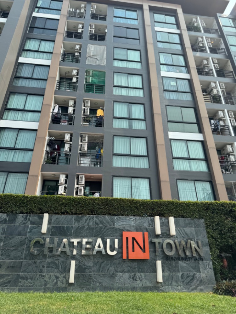 For RentCondoOnnut, Udomsuk : Chateau in town 64/1, 7th floor, fully furnished, 1 BR 28 sq.m., near BTS Punnawithi, True Digital Park.