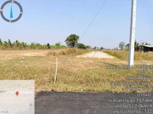 For SaleLandBuri Ram : L81014 Beautiful land for sale next to black road, size 16 rai 19 sq m, Nangrong-Buriram Road, 1 kilometer.