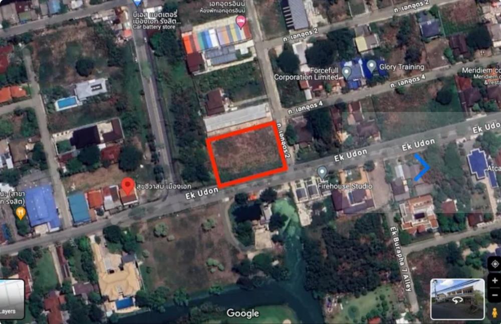 For SaleLandPathum Thani,Rangsit, Thammasat : For sale in Muang Ake, 319 sq m, next to the road, near Rangsit University.