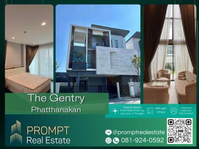 For RentHousePattanakan, Srinakarin : Single house for sale The Gentry Pattanakarn 440 sq m. 70 sq m #Luxuryhouse #location in the city