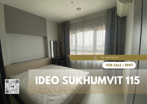 For RentCondoSamut Prakan,Samrong : For rent 📌IDEO Sukhumvit 115📌 New room, fully built-in, with furniture and electrical appliances, next to BTS Pu Chao🚆✨
