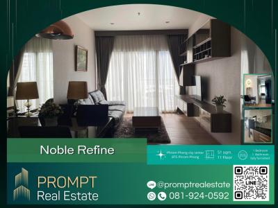 For RentCondoSukhumvit, Asoke, Thonglor : For rent, Noble Refine condo, Phrom Phong 51 sqm. 350 meters to BTS Phrom Phong. #BTSPhromphong PR0094