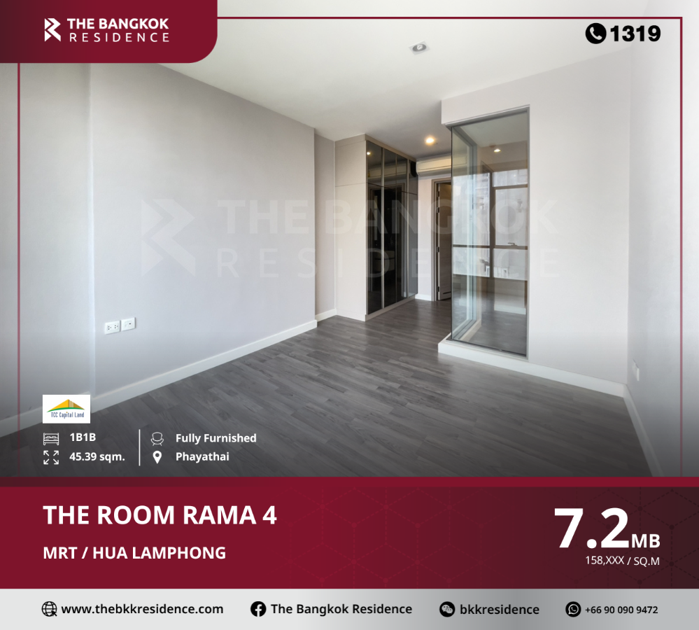 For SaleCondoSiam Paragon ,Chulalongkorn,Samyan : Special discount during this period only! Condo for sale next to MRT Hua Lamphong, The Room Rama 4