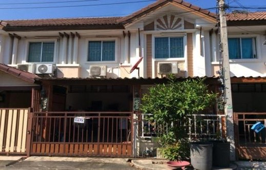 For RentTownhouseMin Buri, Romklao : 2-story townhome for rent, Pruksa Ville Village 5, price 8,500 baht.