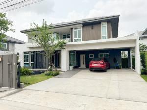 For SaleHouseLadkrabang, Suwannaphum Airport : Beautiful house for sale/rent, Buit-in Fully furnished and ready to move in on the main road‼️ Manthana On Nut-Wongwaen 5, next to the ring road, near Mega Bangna (H24054)