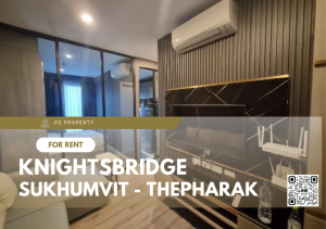 For RentCondoSamut Prakan,Samrong : For rent✨Knightsbridge Sukhumvit - Thepharak✨Convenient transportation near MRT Thippawan with furniture and electrical appliances.