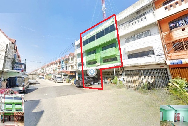 For RentShophouseRathburana, Suksawat : Commercial building for rent 4floors Ying Ruay Market 76 2Units BRT WatPariwat trading area.