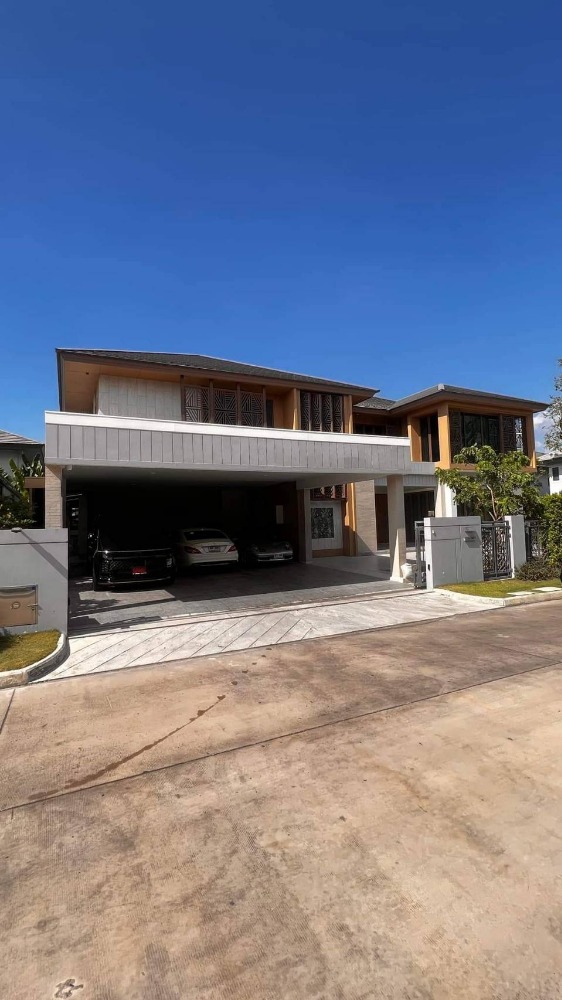 For SaleHouseNawamin, Ramindra : Burasiri Watcharapol (บุราสิริ วัชรพล) | Single house, 2 Storeys, 5 bedrooms | New house, corner unit Built-in decoration, ready to move in | Located directly across from the Saimai District Office.