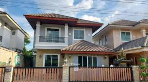 For SaleHousePathum Thani,Rangsit, Thammasat : 2-story semi-detached house for sale, Sap Thani Project, Lam Luk Ka, Khlong 7