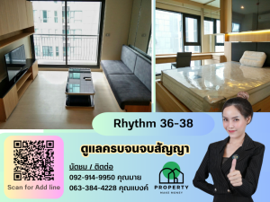 For RentCondoSukhumvit, Asoke, Thonglor : Available for rent, Rhythm Sukhumvit 36-38, rare size, good price, available and ready for rent, bounce in chat now.