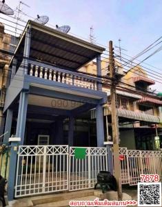 For RentTownhouseThaphra, Talat Phlu, Wutthakat : 3-story townhome for rent, Sinsapnakorn Garden Village, convenient travel, close to the second MRT.