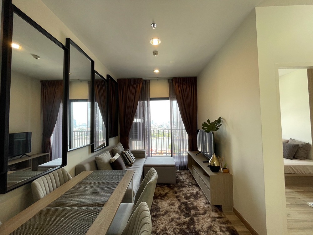 For RentCondoWongwianyai, Charoennakor : Condo for rent, Niche Mono Charoen Nakhon, ready to own the most beautiful view of the Chao Phraya River curve, 2 bedrooms, 49 sq m.