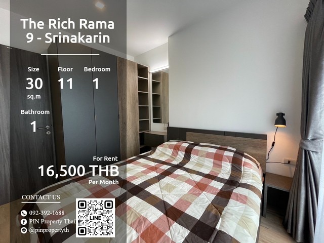 For RentCondoPattanakan, Srinakarin : LU03L6SA Condo for rent, The Rich Rama 9-Srinakarin, size 30 sq m., 11th floor.