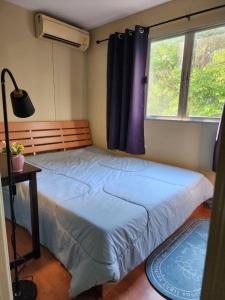 For RentCondoOnnut, Udomsuk : For rent, Lumpini Center 77, rare room, 2 bedrooms, 2 bathrooms, 7th floor, 56 sq m. Owner, newly renovated, beautifully decorated, near BTS, convenient travel, ready to move in.