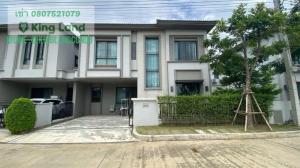 For RentHousePathum Thani,Rangsit, Thammasat : #Semi-detached house for rent, Grand Pleno, Phahonyothin-Rangsit, 40 sq m, 3 bedrooms, 4 bathrooms, 2 parking spaces. The house faces the garden and Club house, doesn't hit anyone, Khlong Nueng, 5 minutes from Future Park. Near 7-Eleven 300 meters, r