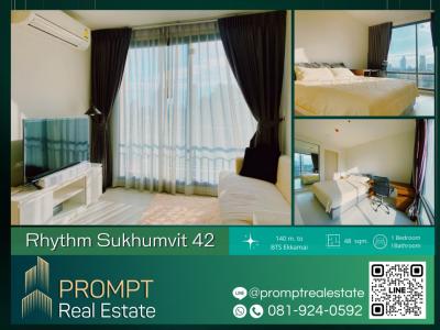 For RentCondoSukhumvit, Asoke, Thonglor : Condo for rent RHYTHM Sukhumvit 42 48 sq m. #Condo near BTS Ekkamai #PROMPT