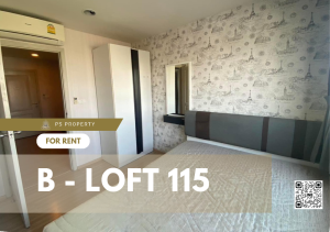 For RentCondoBangna, Bearing, Lasalle : For rent 🌟B - Loft Sukhumvit 115🌟, beautiful room, open view, complete furniture and electrical appliances. The kitchen is divided into sections. 🚆Near BTS Pu Chao, convenient travel.