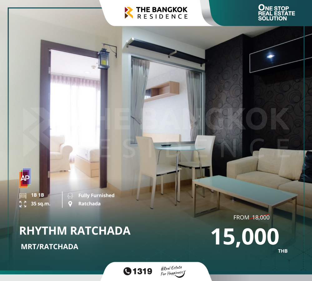 For RentCondoRatchadapisek, Huaikwang, Suttisan : RHYTHM Ratchada condo near the BTS. Convenient in traveling Near Robinson, next to MRT Ratchada.