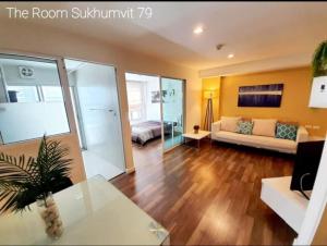 For RentCondoOnnut, Udomsuk : For rent 🔥The Room Sukhumvit 79 (BTS On Nut) size 40 sq m, beautiful condo room, fully furnished, ready to move in, 8th floor, corner room.