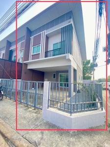 For SaleTownhouseAyutthaya : L081101 2-story townhome for sale, Narawadi City Project, Rojana Road, Ayutthaya Province.
