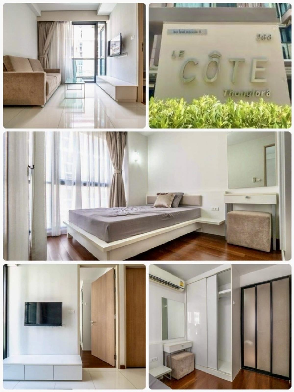 For RentCondoSukhumvit, Asoke, Thonglor : ❇️Ready Move-In❇️Le cote thonglor8🍀🌟Very beautiful room🌟Near Thonglor & Ekkamai❇️ Size 34 sq m•