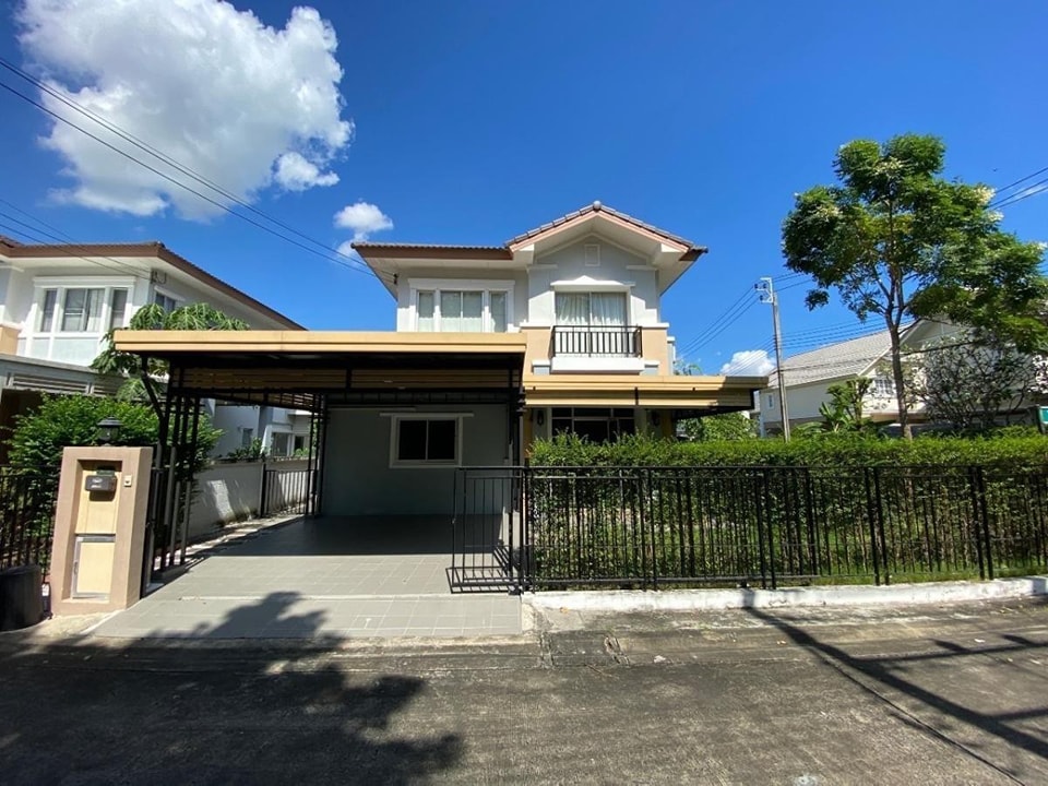 For RentHouseNawamin, Ramindra : NBHW101  detached house, Neighbor Home Watcharapol, 2 floors, park view, size 60.3 sq m, usable area 150 sq m, 4 bedrooms, 4 bathrooms, 36,000 baht. 080-391-3216