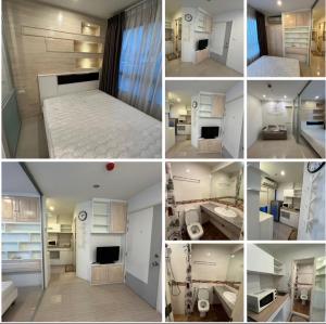 For RentCondoRama9, Petchburi, RCA : 🔥Hot Deal🔥Luxury room for rent, modern style, Lumpini Park Condo Rama 9, very beautiful room, fully furnished, built-in throughout the room (8th floor, Building A, size 22.5 sq m)