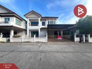 For SaleHousePattaya, Bangsaen, Chonburi : Single house for sale Golden Park Village, area 54 square meters, Sriracha, Chonburi