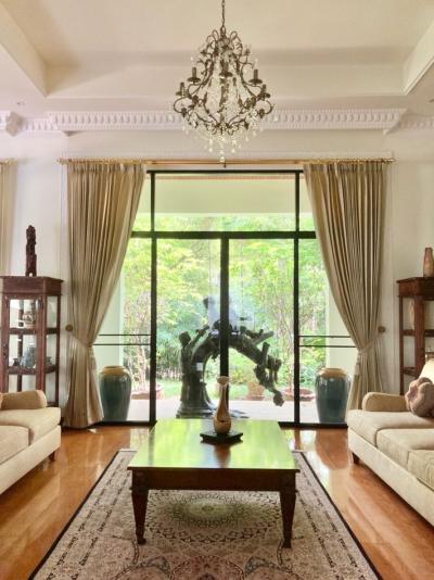 For RentHouseChaengwatana, Muangthong : For rent, detached house with swimming pool, Nichada Thani, 1400 sq m., 500 sq m, Nichada Park, 6 bedrooms, walkable to  ISB school.