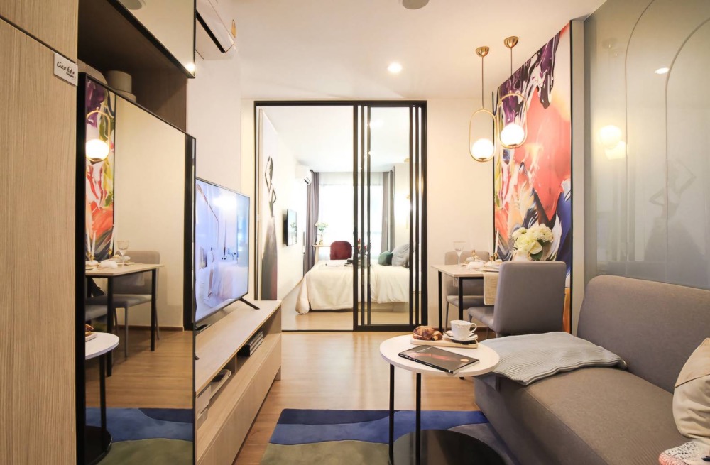For SaleCondoWongwianyai, Charoennakor : Modern style condo in the heart of old Bangkok, Niche Mono Itsaraphap, 8th floor, beautiful view, good atmosphere, size 32.5 sq m, convenient travel, close to MRT Itsaraphap, only 200 m.