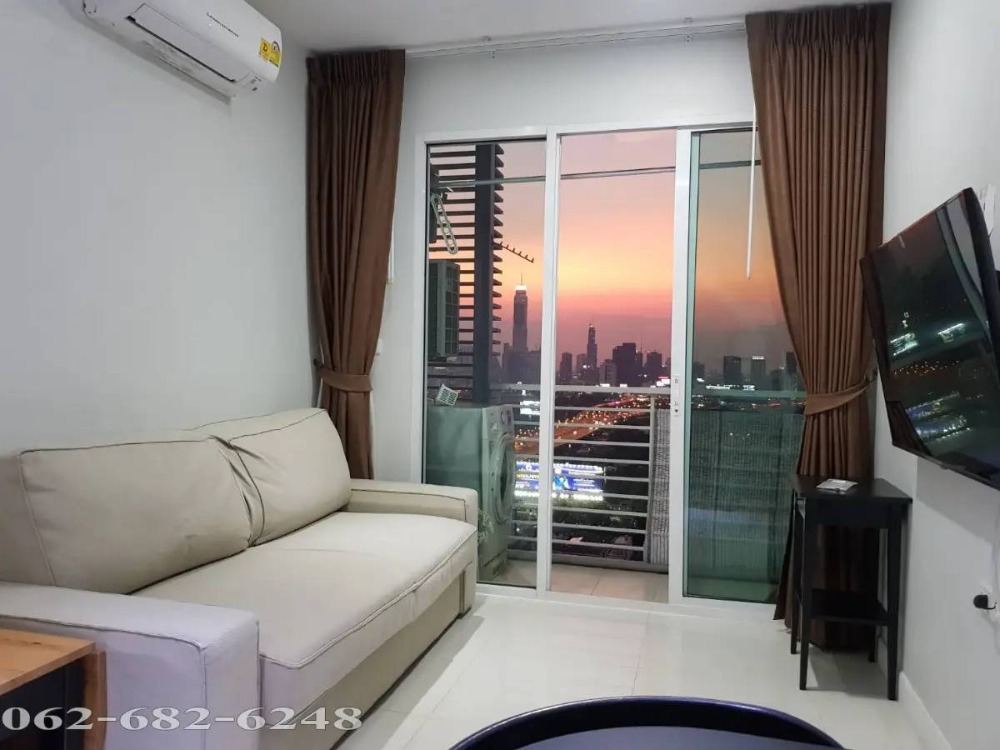 For RentCondoRama9, Petchburi, RCA : High floor, beautiful view, The Mark Ratchada Airport Link, 1 bedroom.