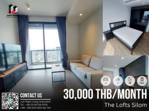 For RentCondoSilom, Saladaeng, Bangrak : For rent, The Lofts Silom, 1 bedroom, 1 bathroom, size 50 sq.m, 2x Floor, Fully furnished, only 30,000/m, 1 year contract only.