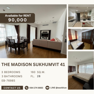 For RentCondoSukhumvit, Asoke, Thonglor : The Madison Sukhumvit 41 for rent 90k 064-274-8883
