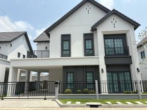 For RentHouseBangna, Bearing, Lasalle : 2-story detached house for rent, Centro Bangna Km. 7, new house, never lived in, beautifully decorated, fully furnished. Near Mega Bangna Pets not accepted