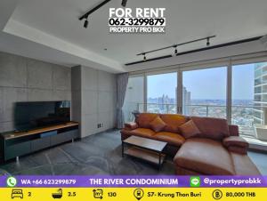 For RentCondoWongwianyai, Charoennakor : 🌟🌟 For Rent The River Condominium: 2 bedrooms near BTS Krung Thon Buri / ICON SIAM