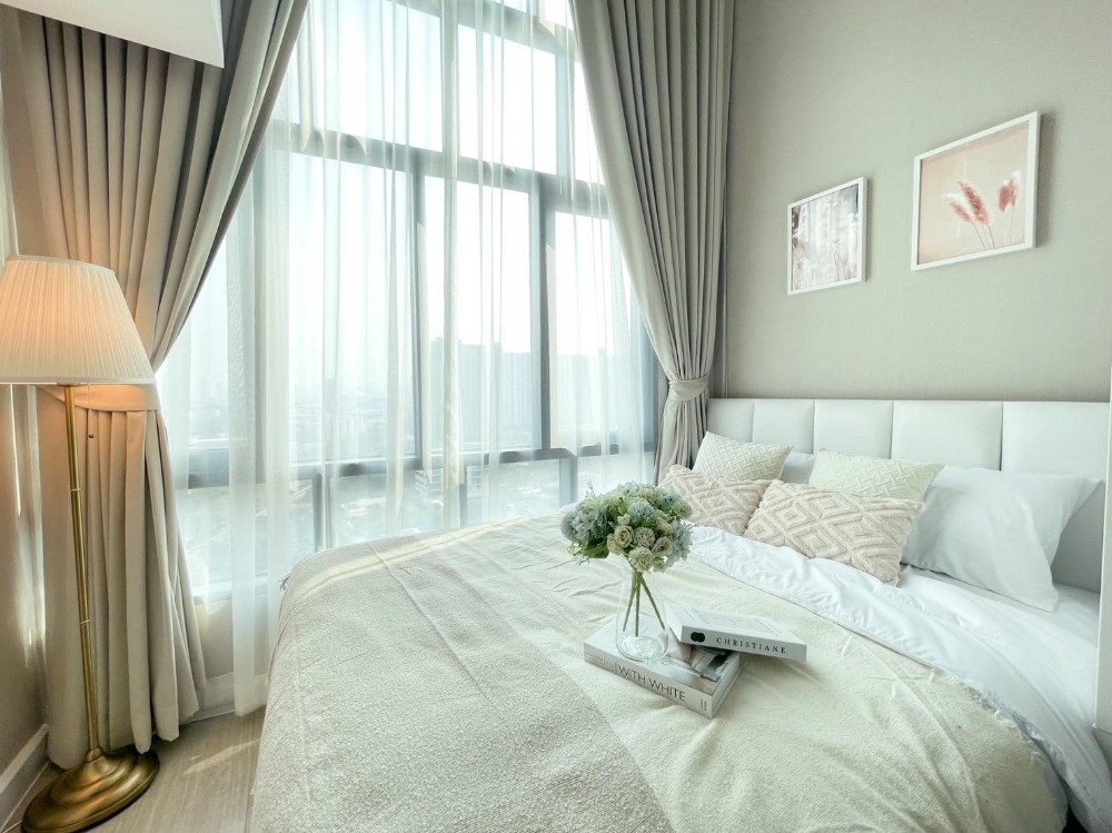 For RentCondoBang Sue, Wong Sawang, Tao Pun : 🔔For rent ✨ Metro Sky Prachachuen✨ Duplex corner room, very beautiful view, room size 39 sq m, 1 bedroom, 1 bathroom🔔