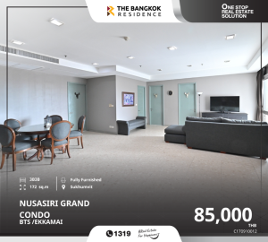 For RentCondoSukhumvit, Asoke, Thonglor : Nusasiri Grand Condo, quality that provides convenience in living and traveling in a potential location, near BTS Ekkamai.