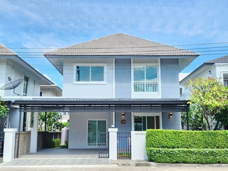 ขายบ้านสมุทรปราการ สำโรง : B6785 ขาย บ้านแฝด หมู่บ้าน บ้านริมสวน ซีนเนอรี บางนา-สุวรรณภูมิ Baan Rim Suan Scenery Bangna-Suvarnabhumi #บ้านแฝดบางนาสุวรรณภูมิ #บ้านแฝดถนนสุขาภิบาล6 #บ้านแฝดย่านบางพลี
