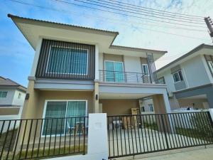 For RentHousePattaya, Bangsaen, Chonburi : House for rent in Pattaya, 2-story detached house, Pruksa Nara, Chaiyarerk-Jomtien.