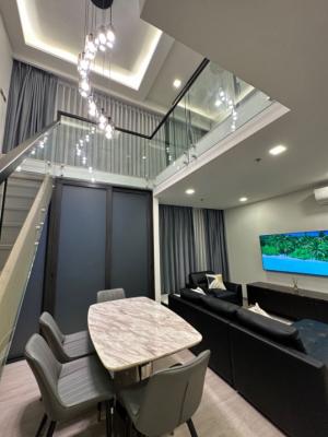 For RentCondoRama9, Petchburi, RCA : 💖Penthouse ✅ ONE9FIVE Asoke-Rama9 3 bedroom duplex