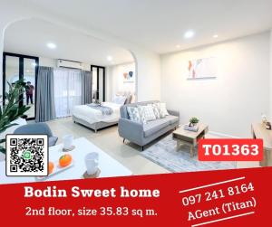 For SaleCondoRamkhamhaeng, Hua Mak : 🔥🔥Bodin Suite Home, newly renovated condo, very beautifully decorated, fully furnished, very special price (T01363)