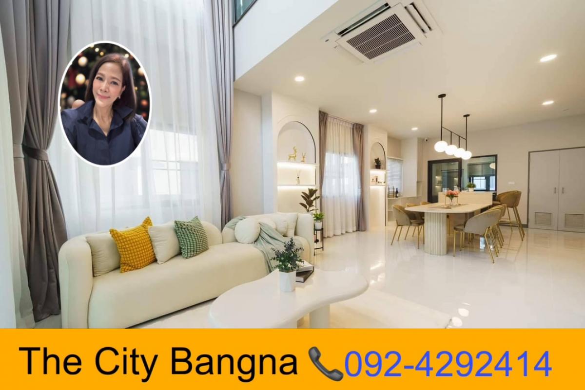 For RentHouseBangna, Bearing, Lasalle : 🔵For sale/rent The City Bangna behind Mega, big size, beautiful, luxurious, ready to move in.